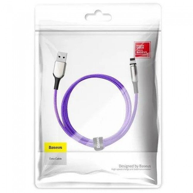 Магнітний кабель для зарядки iPhone Baseus Zinc Magnetic Cable for Lightning (Charging only) 2A 1m Фіолетовий