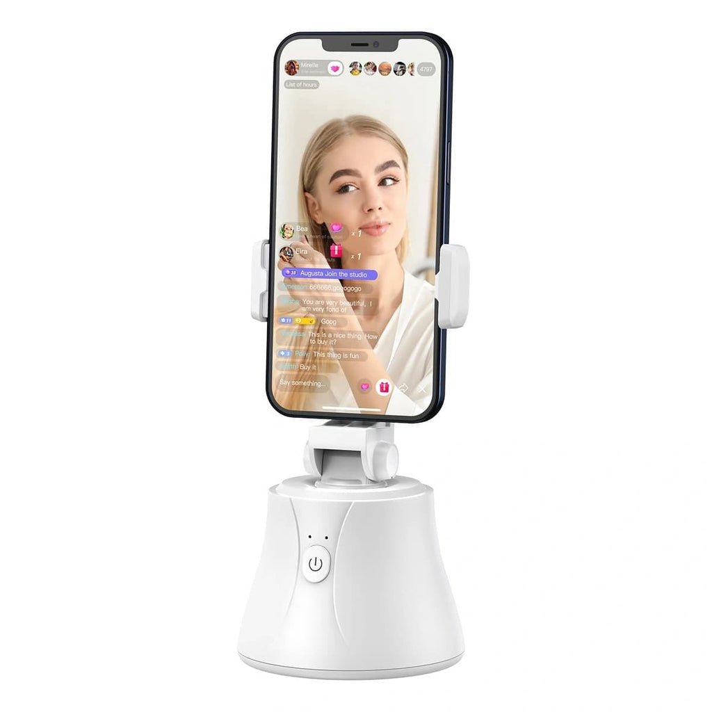 Смарт-штатив для телефона с датчиком движения Baseus 360 AI Following Shot Tripod Head White