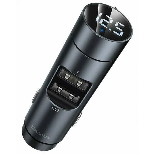 FM-модулятор (трансмиттер) Baseus Energy Column BS-01 (Bluetooth, MP3) c функцией зарядного устройства Dark Grey