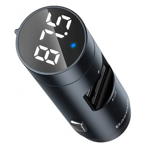 FM-модулятор (трансмиттер) Baseus Energy Column BS-01 (Bluetooth, MP3) c функцией зарядного устройства Dark Grey