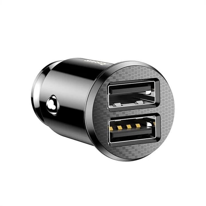 Автомобільний зарядний пристрій Baseus Grain Pro Car Charger зі швидкою зарядкою QC 3.0 (2 USB, 4.8A) Black