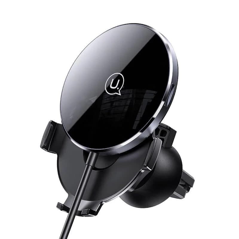 Автодержавач Usams US-CD164 з бездротовою зарядкою на решітку дефлектор Ultra-Slim Magnetic Car Wireless Charger 15W black
