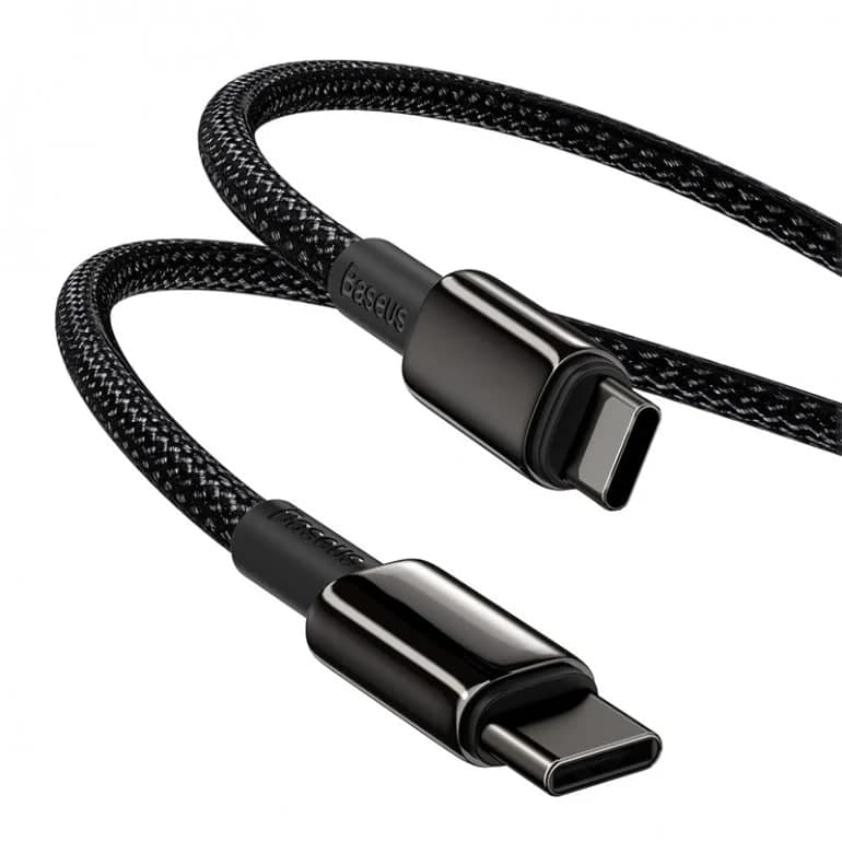 Кабель Baseus Tungsten Gold Fast Charging Data Cable Type-C to Type-C 100W 1m