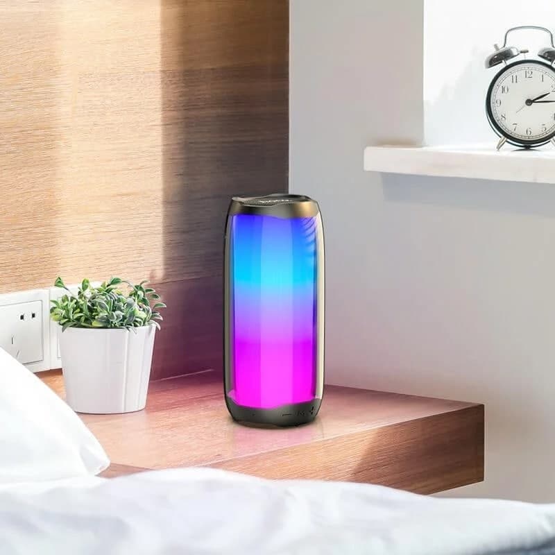 Портативна Bluetooth колонка світлиця Hoco HC8 Pulsating colorful luminous black