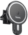 Автодержавач Hoco CA85 з бездротовою зарядкою в дефлектор Ultra-fast magnetic wireless charging car holder for IPhone 12 Series чорний
