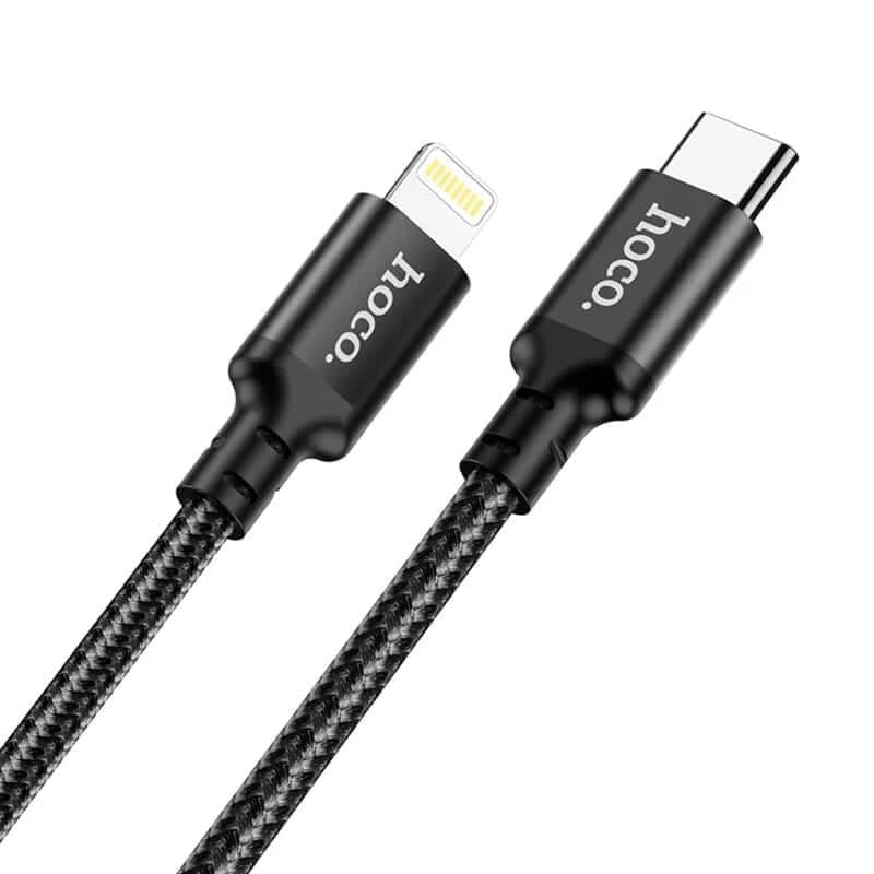 Кабель Hoco X14 Type-C to Lightning Double Speed (20W, PD) 2m Чорний