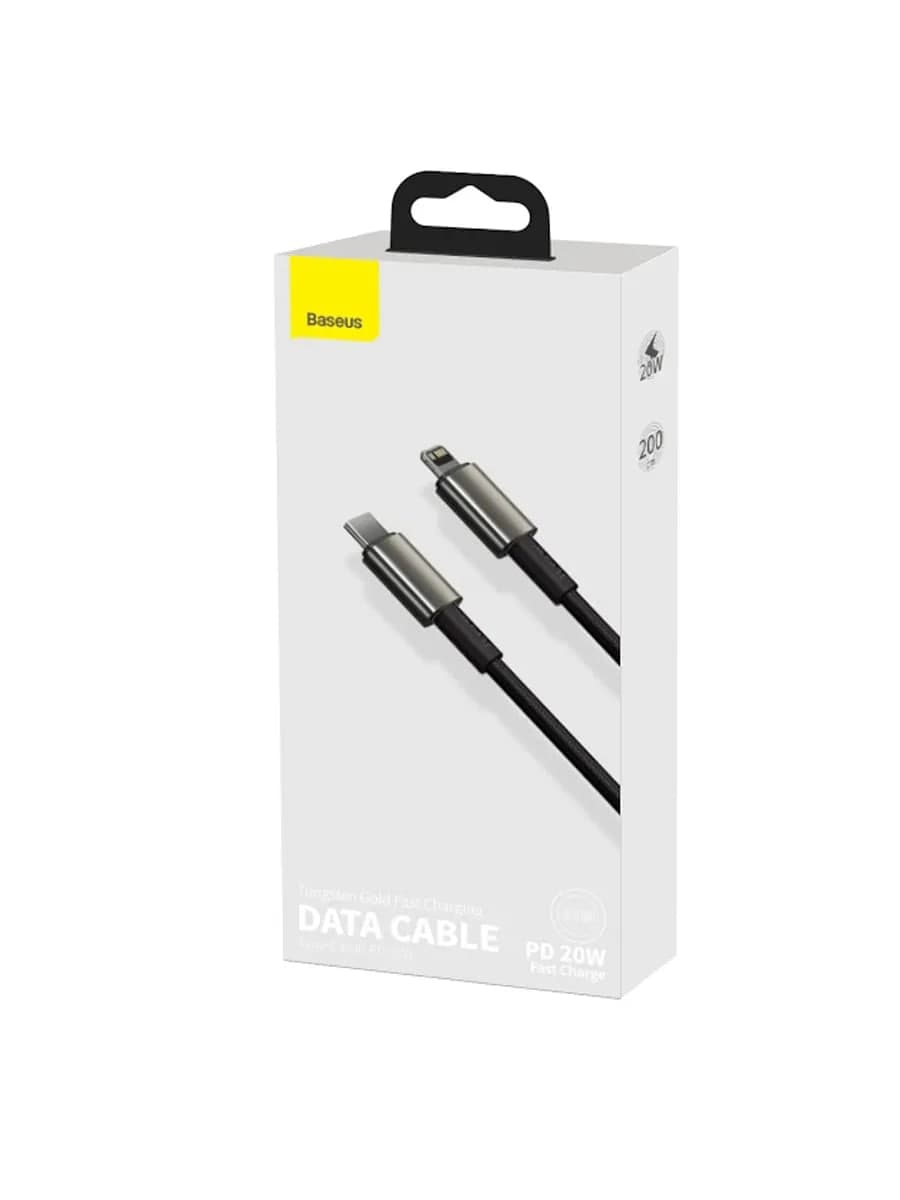 Кабель Baseus Tungsten Gold Fast Charging Data Cable Type-C to iP PD 20W 2m