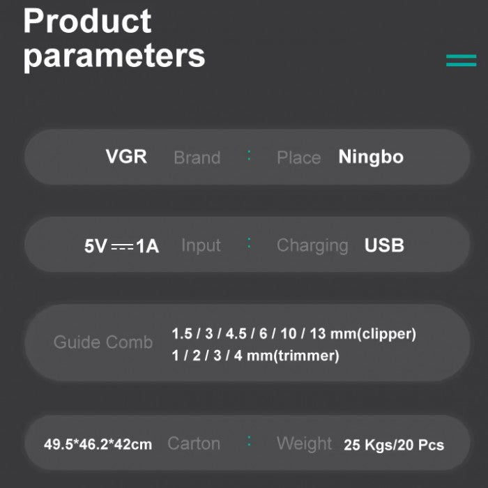 Машинка VGR V-644 3в1 акумуляторна стрижка триммер