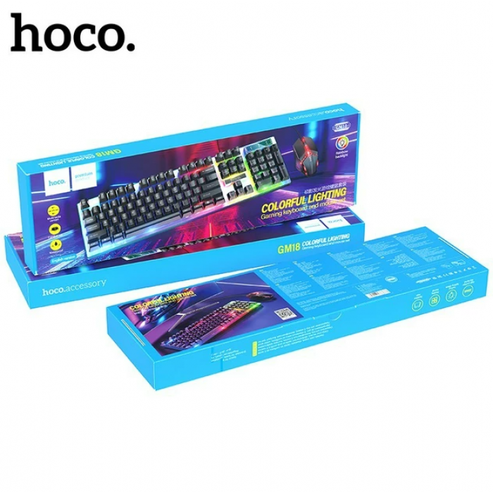 HOCO GM18 клавіатура + миша з RGB підсвічуванням