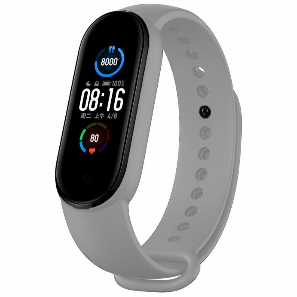 Без бренда Силіконовий ремінець для фітнес-браслета Xiaomi Mi Band 5 Black