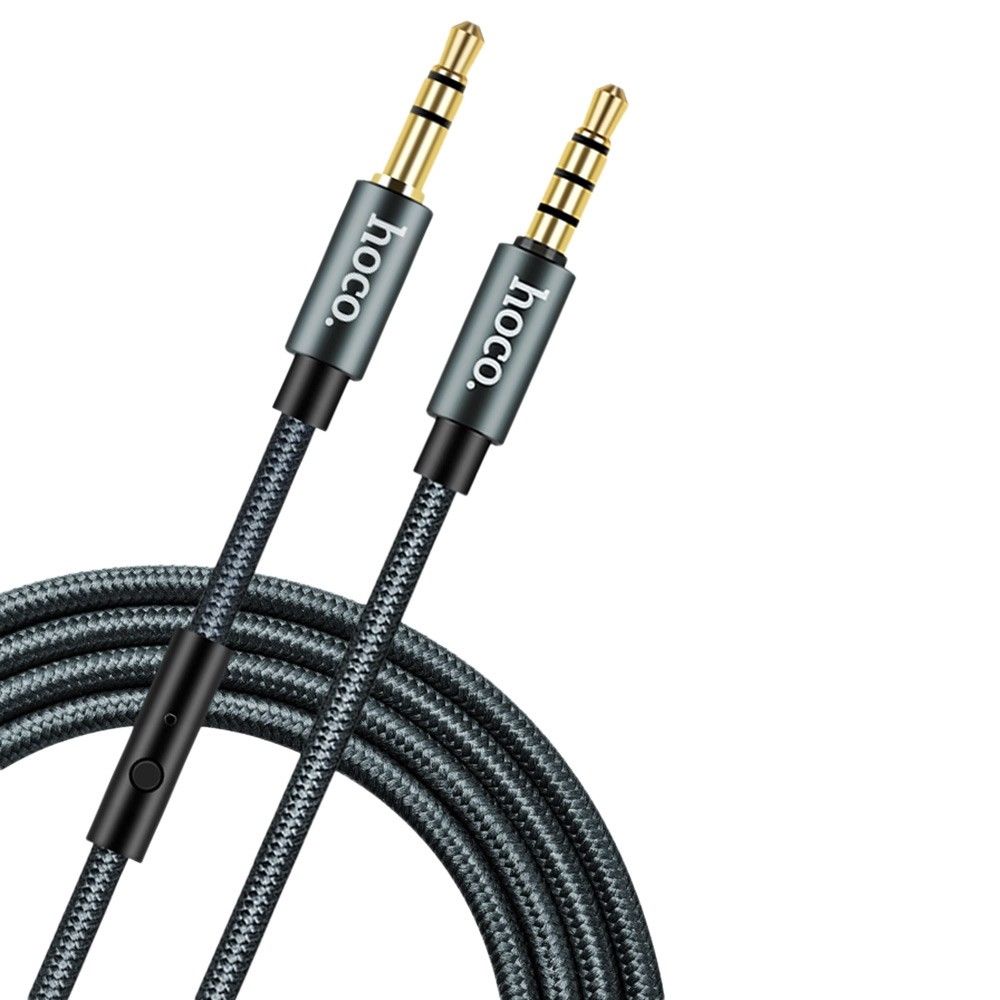 Кабель Hoco UPA04 Noble sound series AUX audio (with mic) Чорний