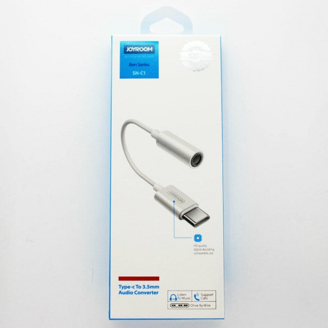 Перехідник Joyroom SH-C1 (Type-c to 3.5mm) audio conversion cable (digital) White