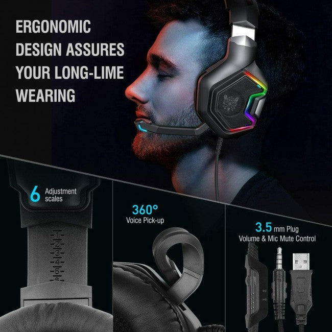 Ігрові навушники з мікрофоном Onikuma K10 Pro Black