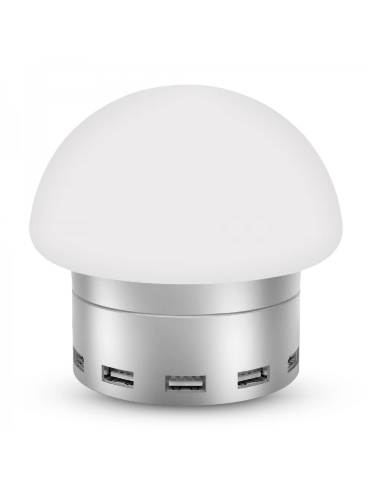 Мережеве зарядне пристрій AWEI C910 LED lamp with 6 USB ports Rose Gold