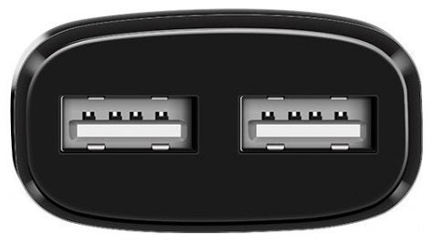 Мережевий зарядний пристрій HOCO C12 2USB 2.4A Black