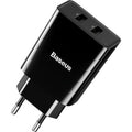 Мережевий зарядний пристрій Baseus Speed Mini QC Dual U Quick Charger (QC3.0, 18W, 2USB) Чорний