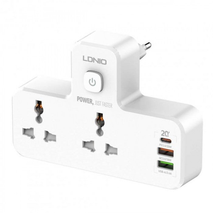 LDNIO SC2311 розетковий фільтр 2+2USB+Type-C