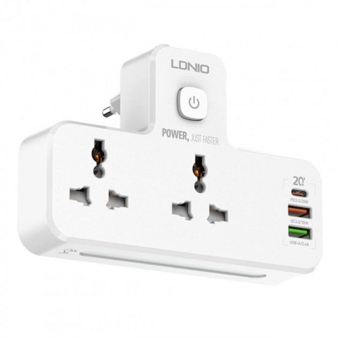 LDNIO SC2311 розетковий фільтр 2+2USB+Type-C