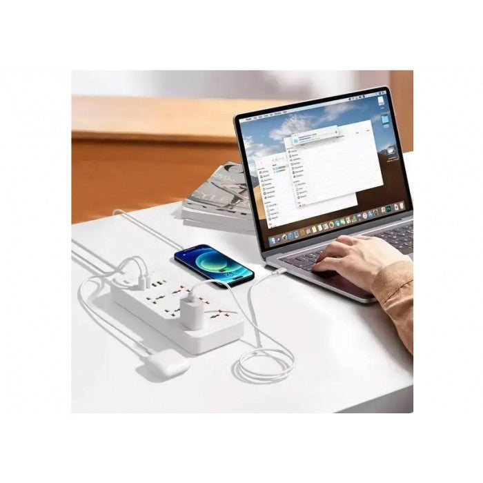 Фільтр сетьовий CP05 на 6 розеток, 4 USB, 1 Type-C, 2м