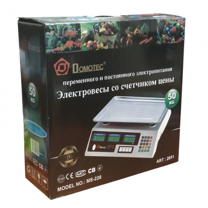 Domotec MS-228 електронні торгові ваги до 50 кг