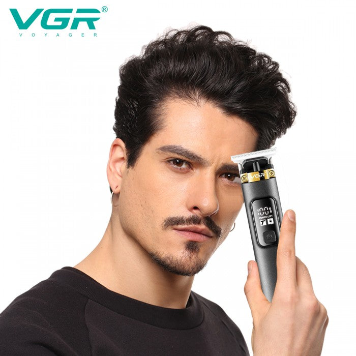 Триммер VGR V-985 професійний 4 насадки LED Turbo режим