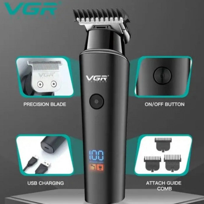 Триммер VGR V-937 з LED дисплеєм та USB зарядкою