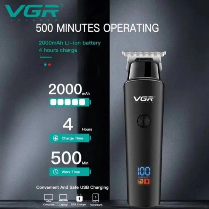 Триммер VGR V-937 з LED дисплеєм та USB зарядкою
