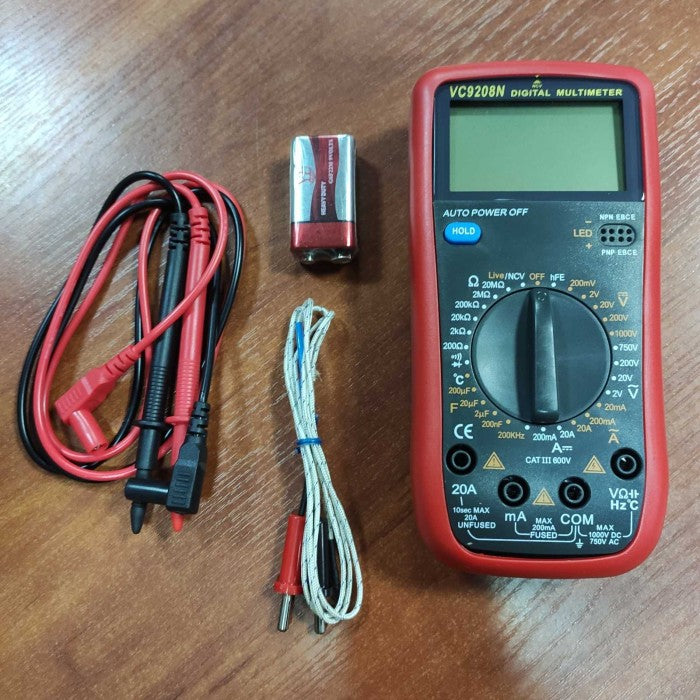 VC9208N цифровий мультиметр тестер з термопарою