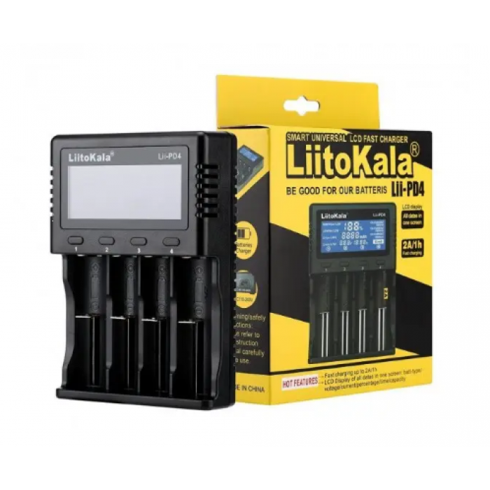 LiitoKala Lii-PD4 зарядник 4 канали з екраном