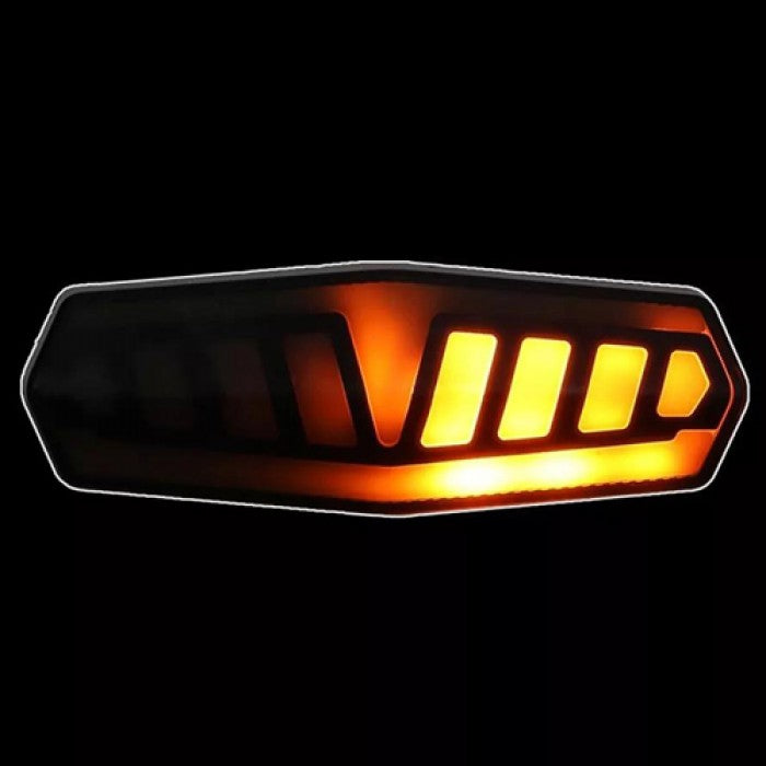 Велофонарь FY-1828 з поворотниками Type-C Red+Yellow