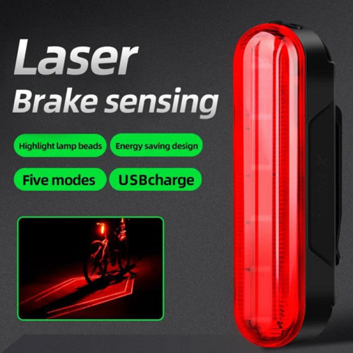 Велофонарь LEADBIKE LD80 з лазерною розміткою 6LED