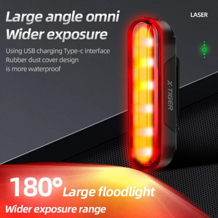 Велофонарь LEADBIKE LD80 з лазерною розміткою 6LED