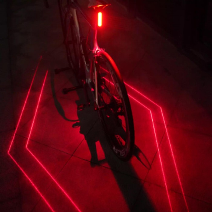 Велофонарь LEADBIKE LD80 з лазерною розміткою 6LED