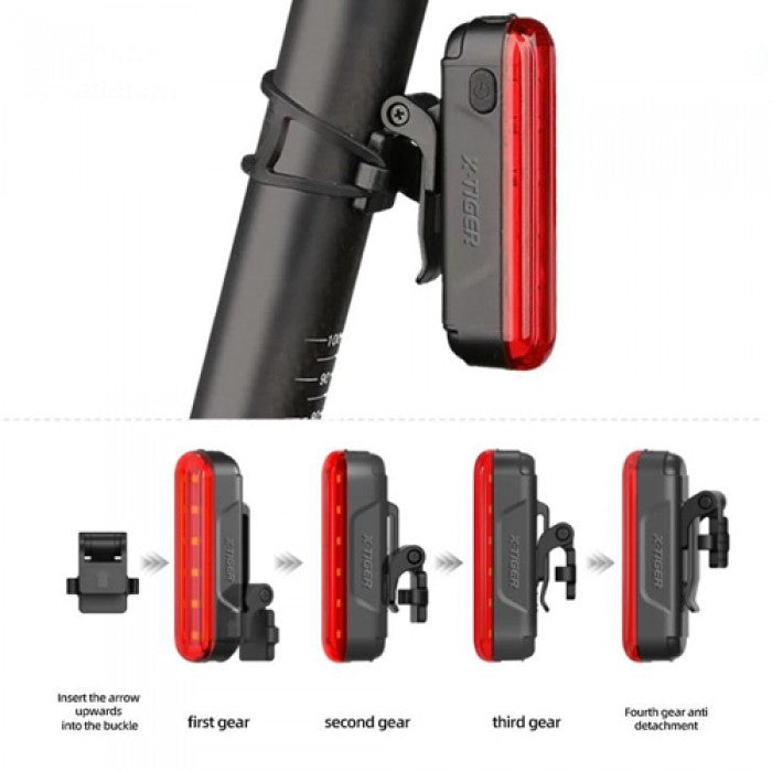 Велофонарь LEADBIKE LD80 з лазерною розміткою 6LED