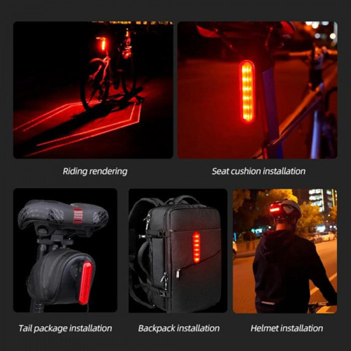Велофонарь LEADBIKE LD80 з лазерною розміткою 6LED