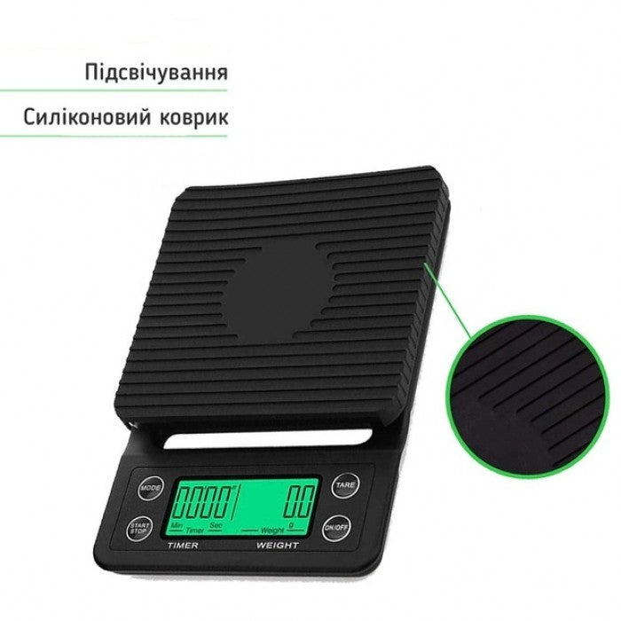 Ваги цифрові MS-K07 для кави 5кг влагостійкі