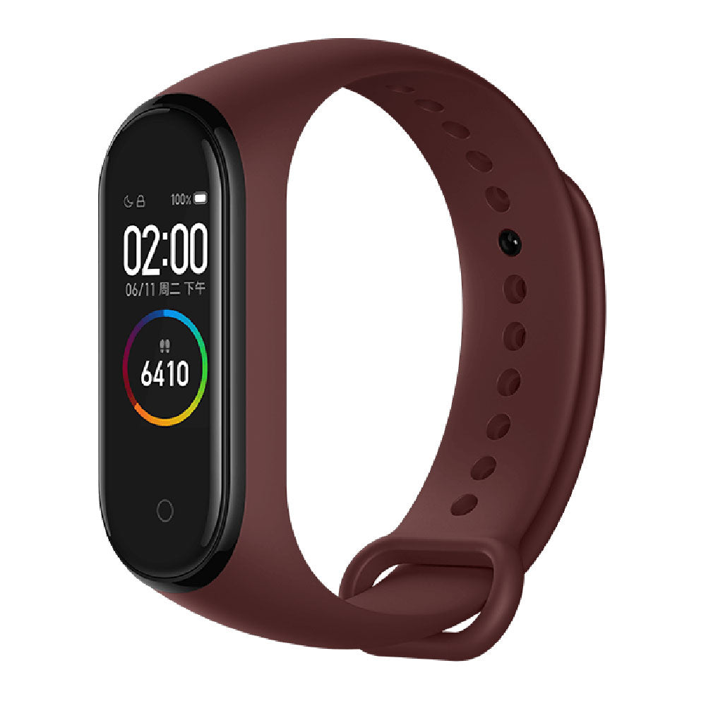 Без бренда Силіконовий ремінець для фітнес браслета Xiaomi Mi Band 3/4 Wine Red