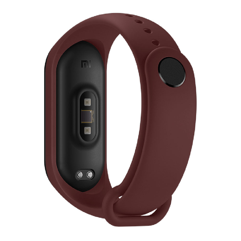 Без бренда Силіконовий ремінець для фітнес браслета Xiaomi Mi Band 3/4 Wine Red
