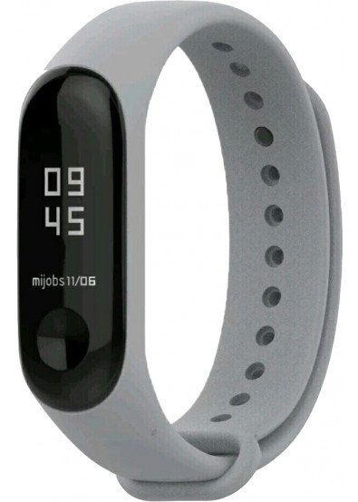 Без бренда Ремінець для фітнес-браслета Xiaomi Mi Band 3/4 Gray
