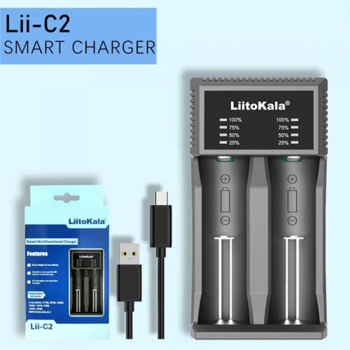 Зарядний LiitoKala Lii-C2 USB-C 2 канали 2А