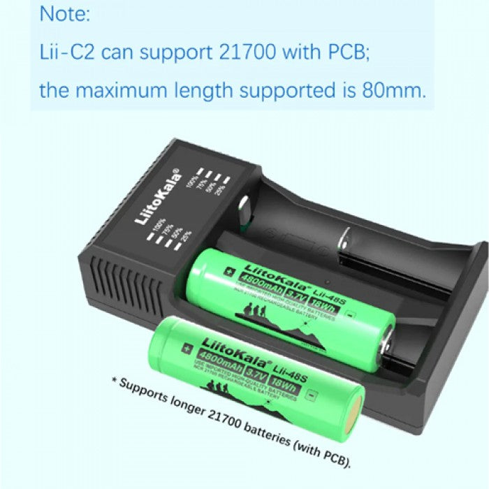 Зарядний LiitoKala Lii-C2 USB-C 2 канали 2А