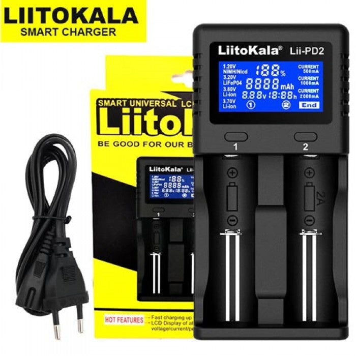 LiitoKala Lii-PD2 Зарядне для 2 акум 18650/АА/ААА