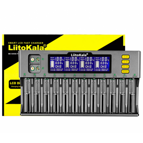 Liitokala Lii-S12 зарядник 12 каналів універсальний