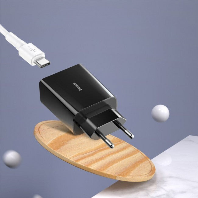 Мережевий зарядний пристрій Baseus Speed Mini QC single U Quick Charger (QC3.0, 18W, 1USB) Чорний