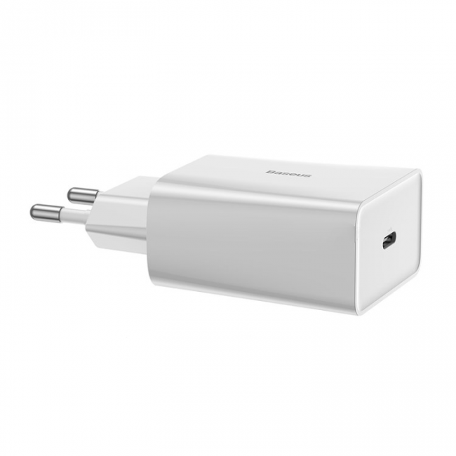 Мережевий зарядний пристрій Baseus Speed Mini QC single U Quick Charger (QC3.0, 18W, 1USB) Білий
