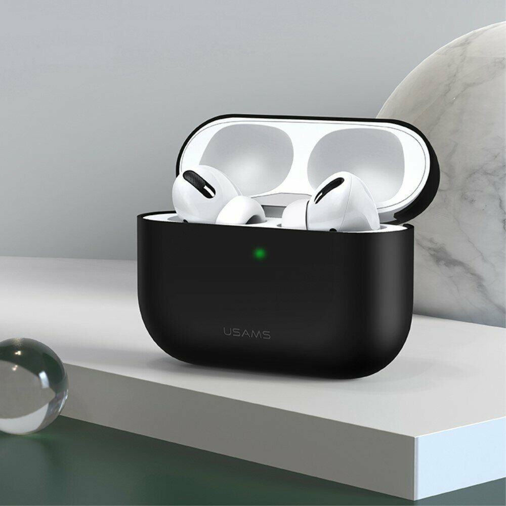 Чохол для Apple Airpods Pro Usams US-BH569 Ultra-thin Silicone Protective Cover Black