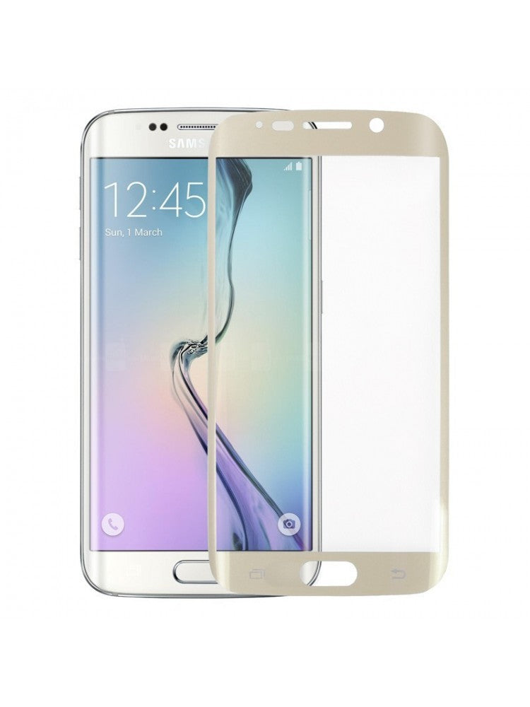 Захисне скло Full Cover для Samsung Galaxy S7 Edge з вигнутими краями Золотий